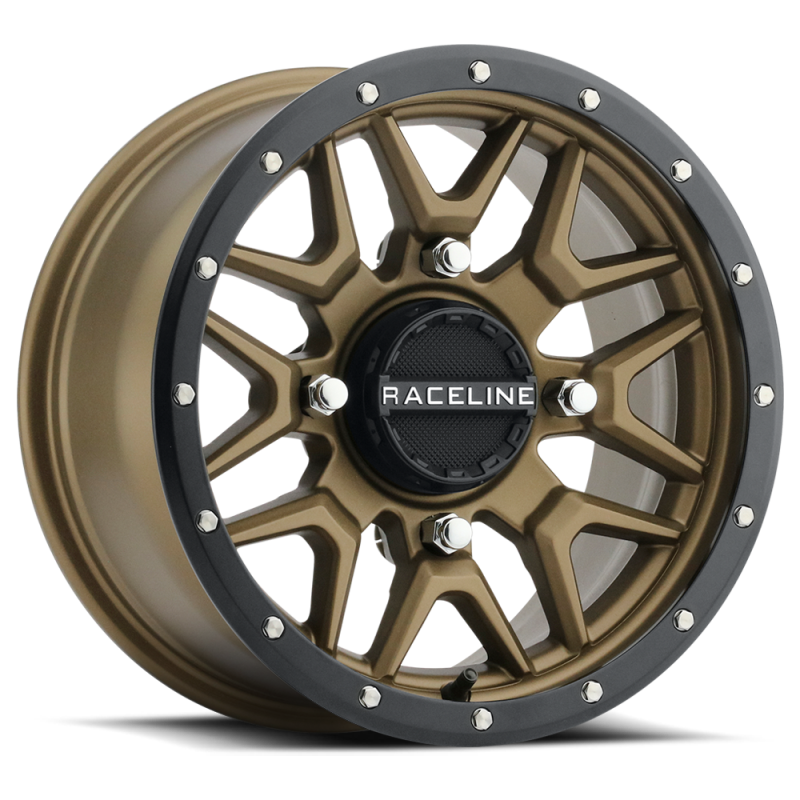 Raceline A94BZ Krank 14x7in / 4x137 BP / 38mm Offset / 110.18mm Bore - Bronze & Black Lip Wheel A94BZ-47037+38