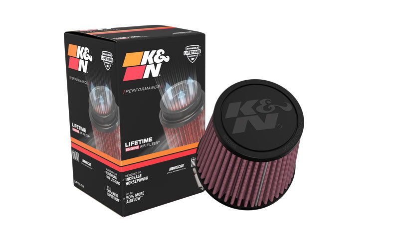 K&N Universal Clamp-On Air Filter 3in FLG /4 1/2in B / 3 1/2in T / 4 3/8in H RU-9410