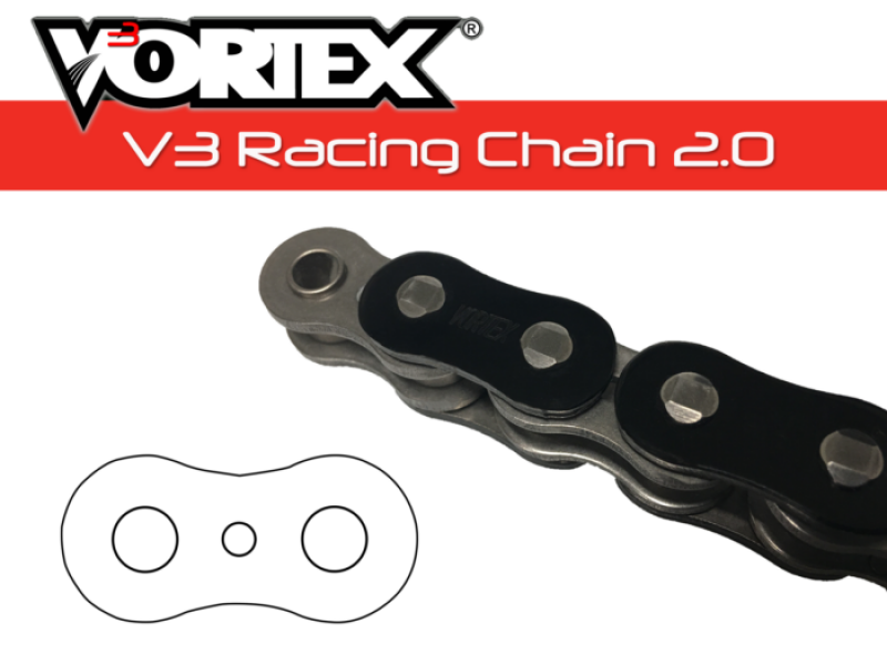 Vortex Racing V3 2.0 Chain 530RX3-170- Black 530RX3-170