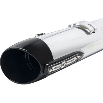 S&S CYCLE 4" Broadhead Slip-On Mufflers Slash Cut Chrome Indian Challenger 550-1076