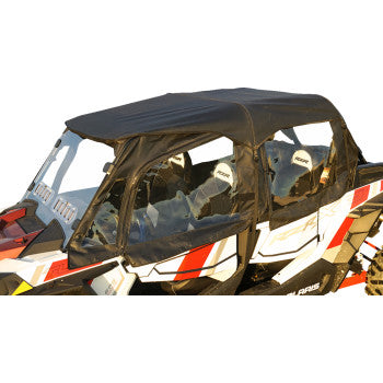 SEIZMIK Soft Upper Doors - Rear Windshield - Roof - Black - Polaris RZR 4 XP 1000 2016-2018 51-20990