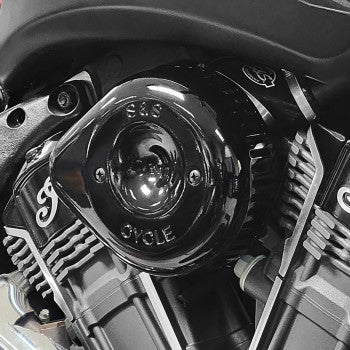 S&S CYCLE Stealth Air Cleaner Kit with Cover - Black - Indian 170-0777