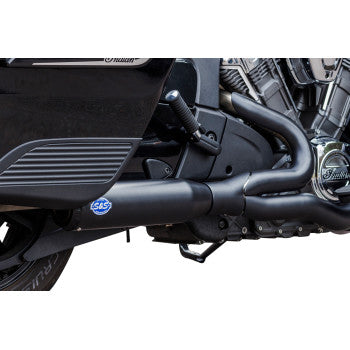 S&S CYCLE 2-into-1 Qualifier Exhaust System - 50-State - Black - Stainless Steel Indian 2020-2023 550-1085