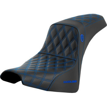 SADDLEMEN Pro Series SDC Performance Seat - without Backrest - Blue Stitch - FXBB/FXST '18-'23 SC81830BLU