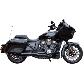 S&S CYCLE 2-into-1 Qualifier Exhaust System - Race Only - Black - Stainless Steel Indian Challenger 2020-2023 550-1084