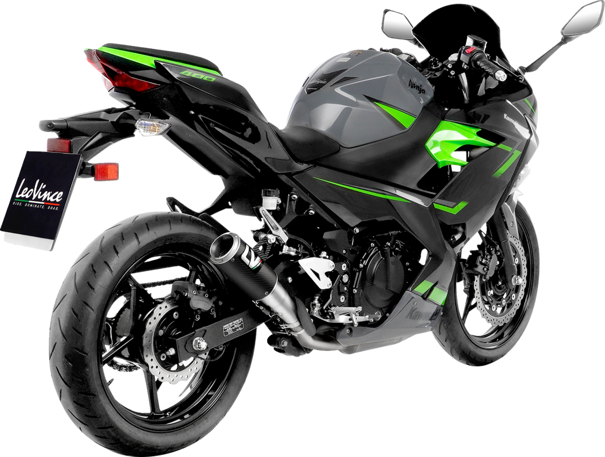 IN STOCK LEOVINCE LV Corsa Muffler - Carbon Fiber Ninja 400/500 2018-2024-2025 15400CU 1811-4304