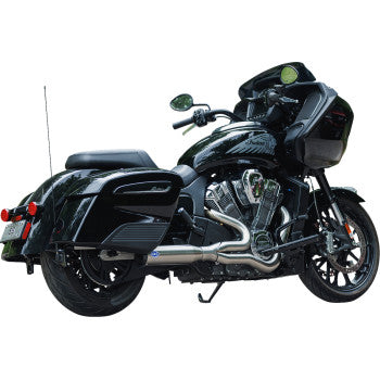 S&S CYCLE 2-into-1 Qualifier Exhaust System - 50-State - Brushed - Stainless Steel Indian 2020-2023 550-1083