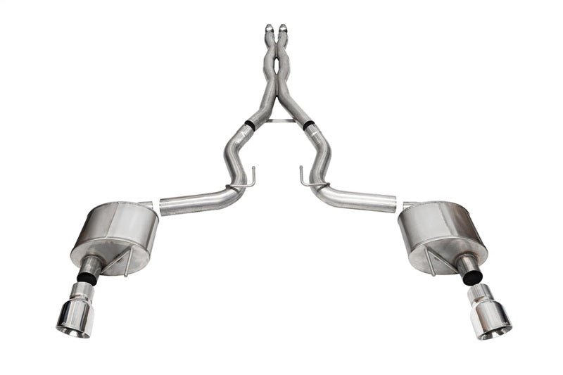 Corsa 2024 Ford Mustang GT Xtreme Cat-Back Exhaust Sys. 3.0in Dual Rear Exit w/4.5in Pro Series Tips 21250