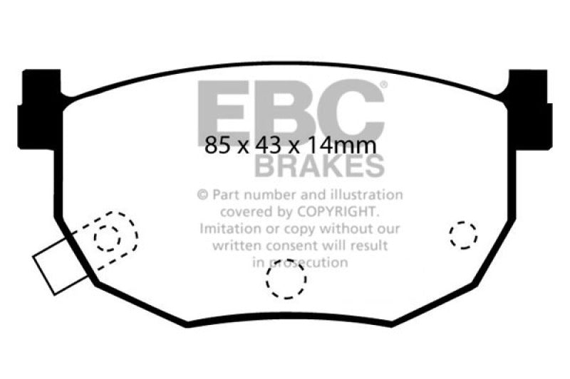 EBC 99-01 Hyundai Elantra 2.0 Redstuff Rear Brake Pads DP3528C