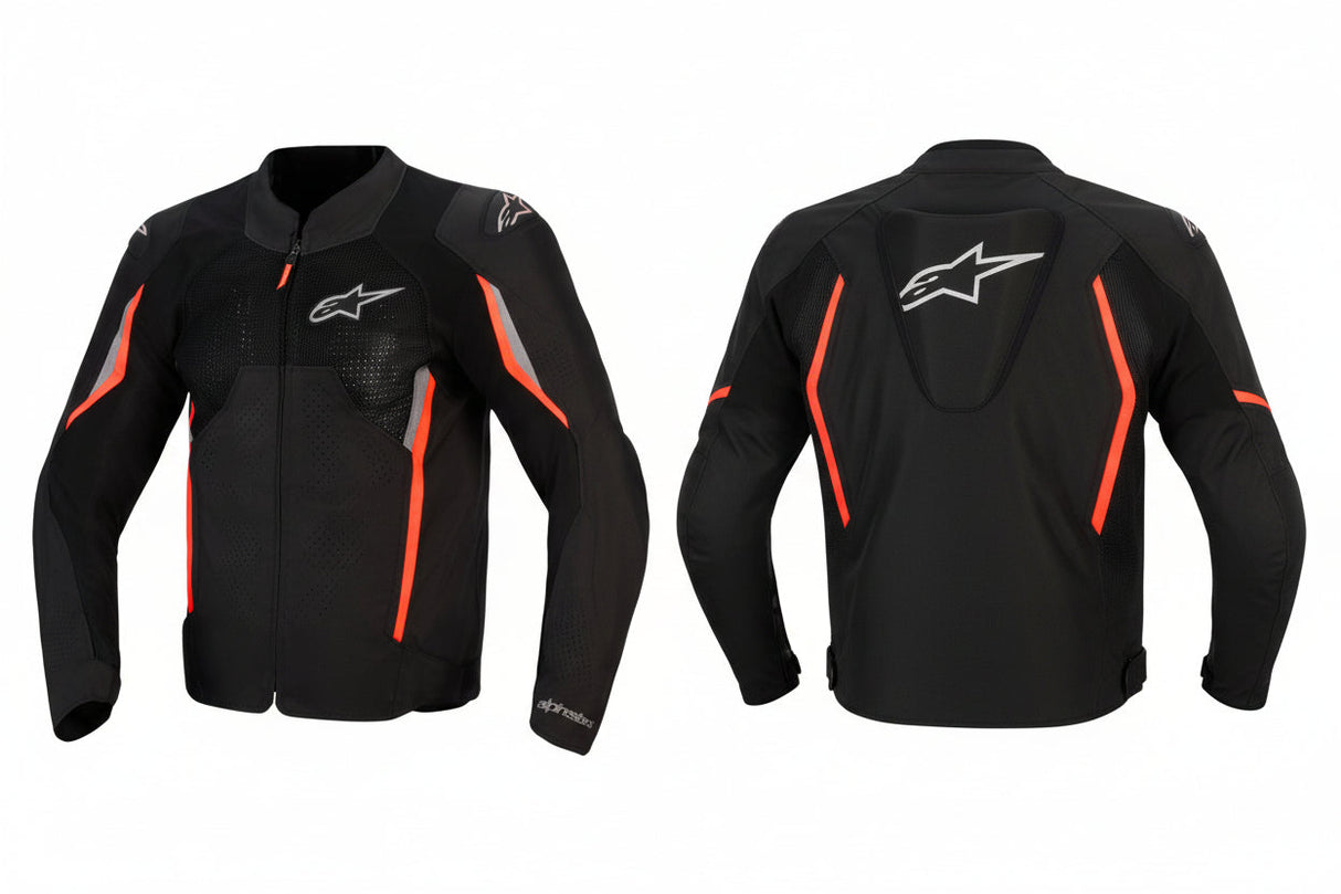 ALPINESTARS AST v3 Air Jacket - Black/Dark Gray/Red Fluo - 3XL 3300426-1051-3XL