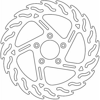 MOTO-MASTER Brake Rotor - Front - Flame Harley-Davidson 110745-PU