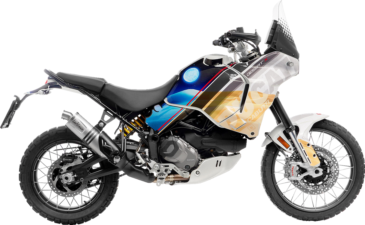 LEOVINCE LV One EVO Slip-On Muffler - Stainless Steel Ducati DesertX 2022-2023 14428E 1811-4442