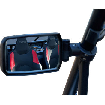 SEIZMIK Mirrors - Trailrider - Side View - Rectangle - Black - 1.75"/2" ROPS - Pair 56-18113