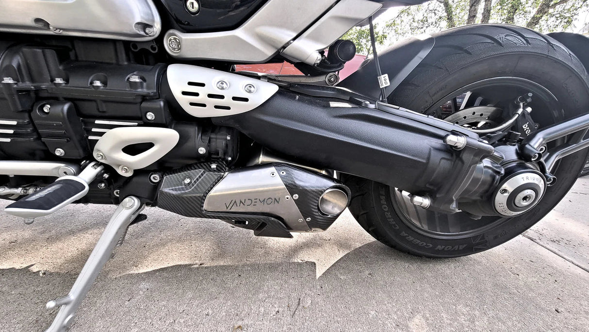 IN STOCK Vandemon Triumph Rocket 3R, GT and Storm Titanium Slip-On Mufflers 2019-2024 TRIUMROCKET3MUFC VA-1