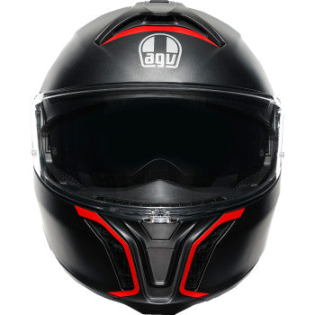 AGV Tourmodular Helmet - Frequency - Matte Gunmetal/Red - 2XL 211251F2OY00516