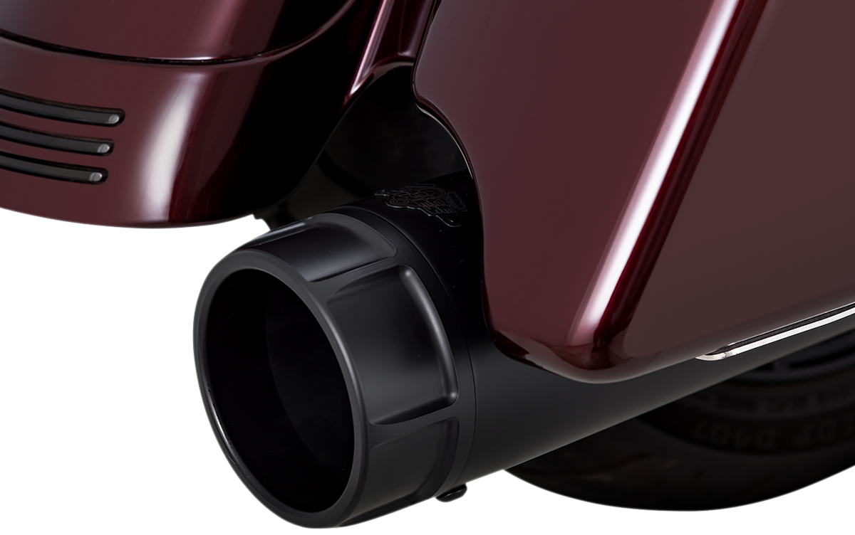 VANCE & HINES 4.5" Torquer Mufflers for FL - Black fits road glide and Road King models 2017-2024 46674