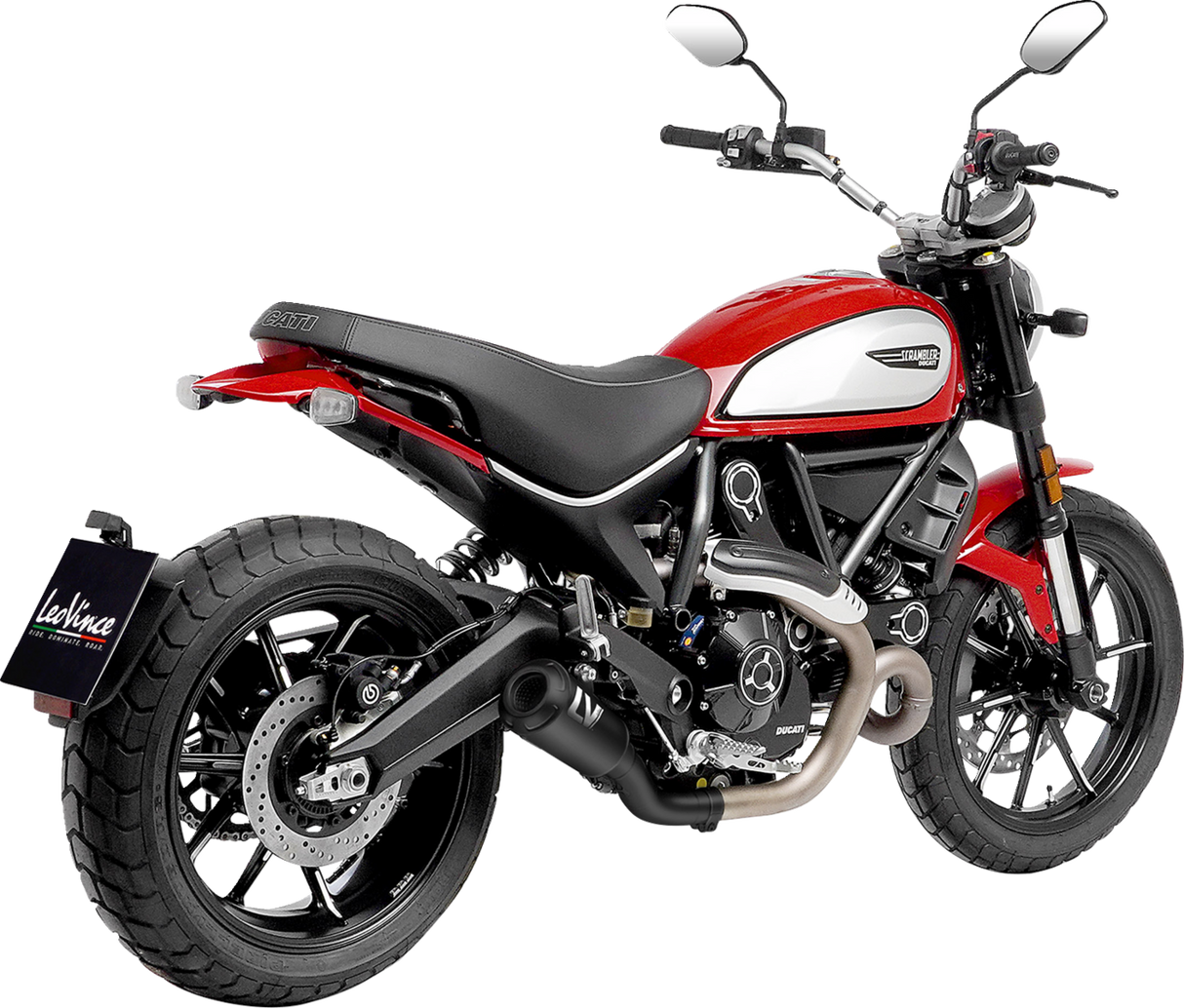 LEOVINCE LV-10 Slip-On Muffler - Full Black Scrambler Icon / Urban 2021-202215250FB