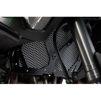 SW-MOTECH Radiator Guard - Black/Silver - Kawasaki KLS.08.922.10000