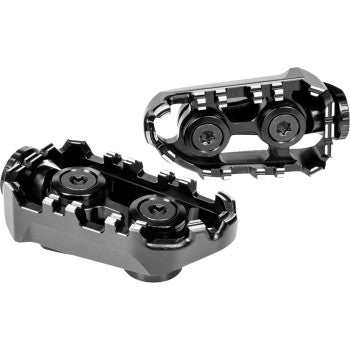 GILLES TOOLING Tech-X Enduro Footpeg - Driver - Black Pan America 1250 2023-2024 RGK-121-UF35-SET-B
