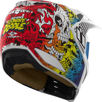 ICON Elsinore™ Helmet - Doodle 3 - White - XS 0104-3437