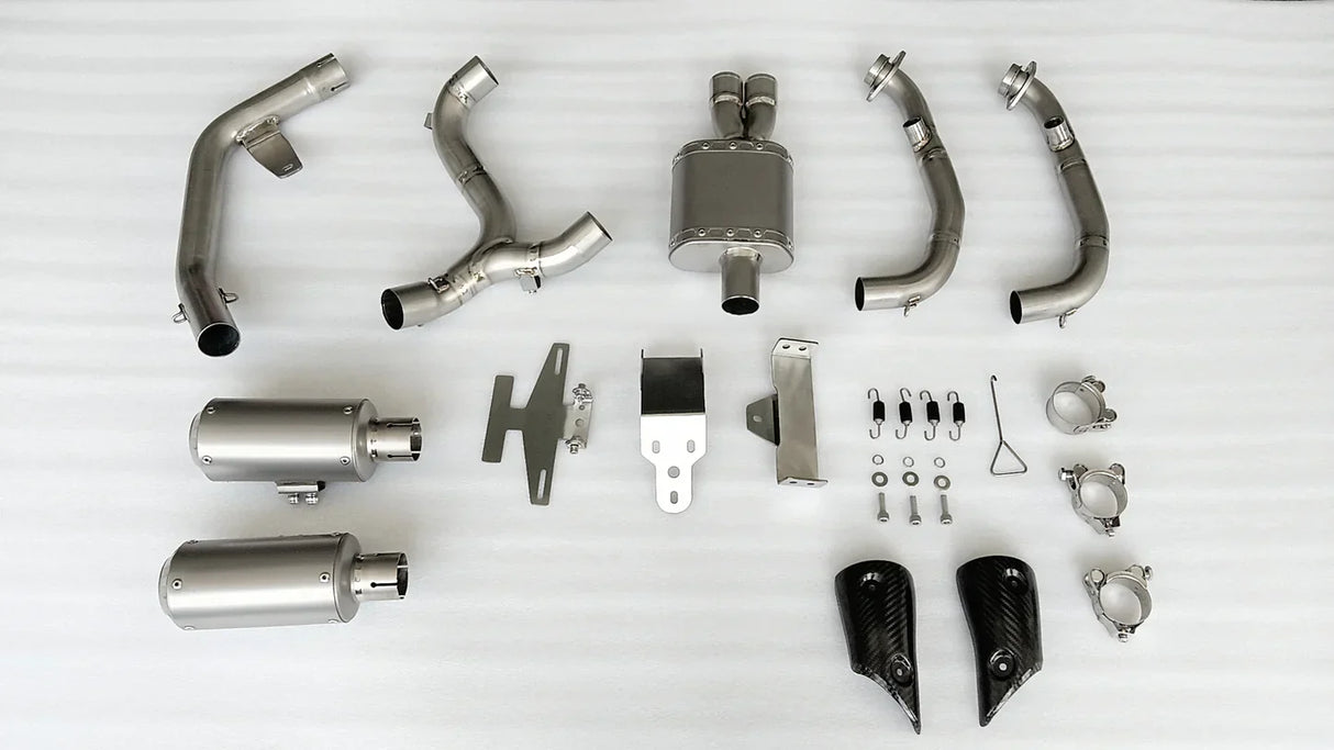 IN STOCK Vandemon CFMOTO single-sided swingarm 450SR-S 2023-2025 Stainless Steel / Titanium High Mount Exhaust System CFMOTO450SRSHMEXHC VA-8