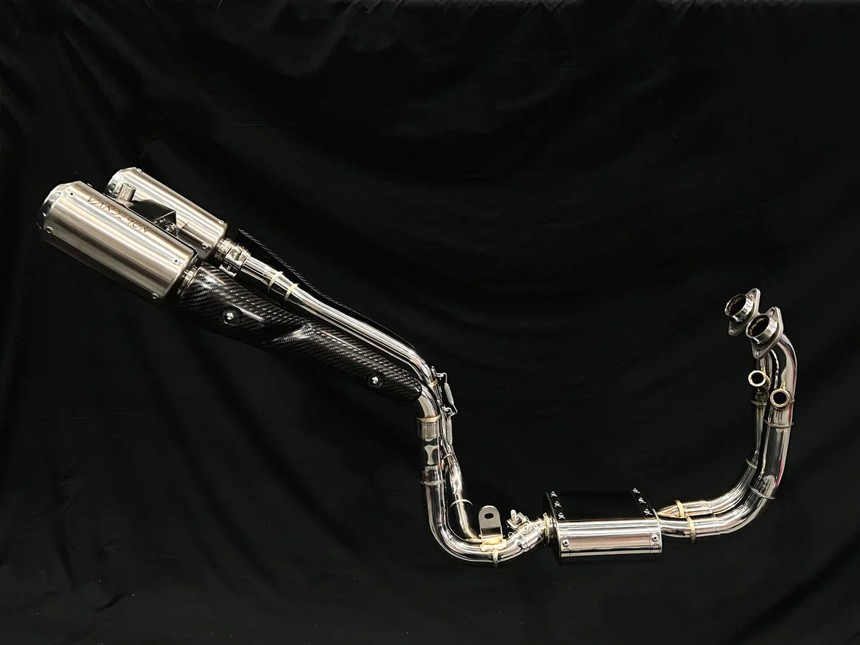 IN STOCK Vandemon CFMOTO single-sided swingarm 450SR-S 2023-2025 Stainless Steel / Titanium High Mount Exhaust System CFMOTO450SRSHMEXHC VA-8