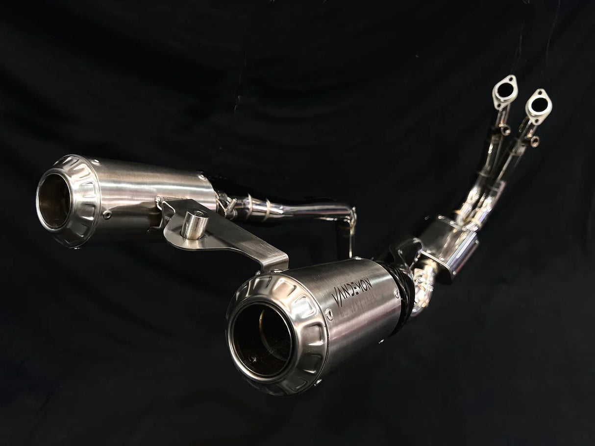 IN STOCK Vandemon CFMOTO single-sided swingarm 450SR-S 2023-2025 Stainless Steel / Titanium High Mount Exhaust System CFMOTO450SRSHMEXHC VA-8