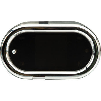DAKOTA DIGITAL Handle Bar Mount Speedometer - With Signals - Oval - Chrome MLX-5400