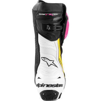 ALPINESTARS Supertech R Boots - Black/Magenta/White/Yellow - US 9 / EU 43 2220021-1634- 43