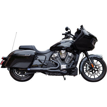 S&S CYCLE 2-into-1 Qualifier Exhaust System - 50-State - Black - Stainless Steel Indian 2020-2023 550-1085