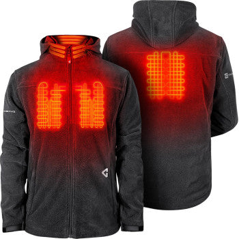 GERBING HEATED CLOTHING 7V Thermite Fleece Heated Jacket 2.0 - Gray - Medium GER-TFJKT-7V-M-G-M