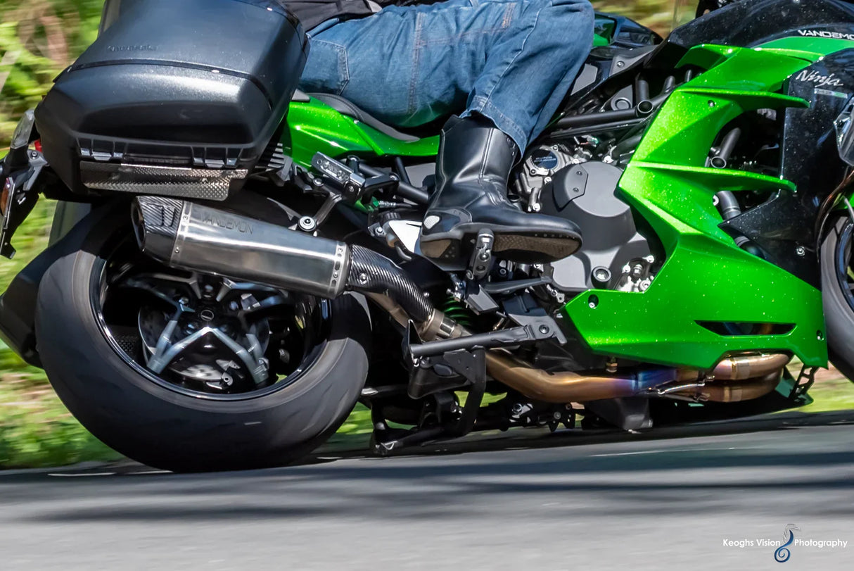 Vandemon Titanium Exhaust System Kawasaki H2 SE SX 2018-23 KAWAH2SESXTIEXHSYSB VA-146