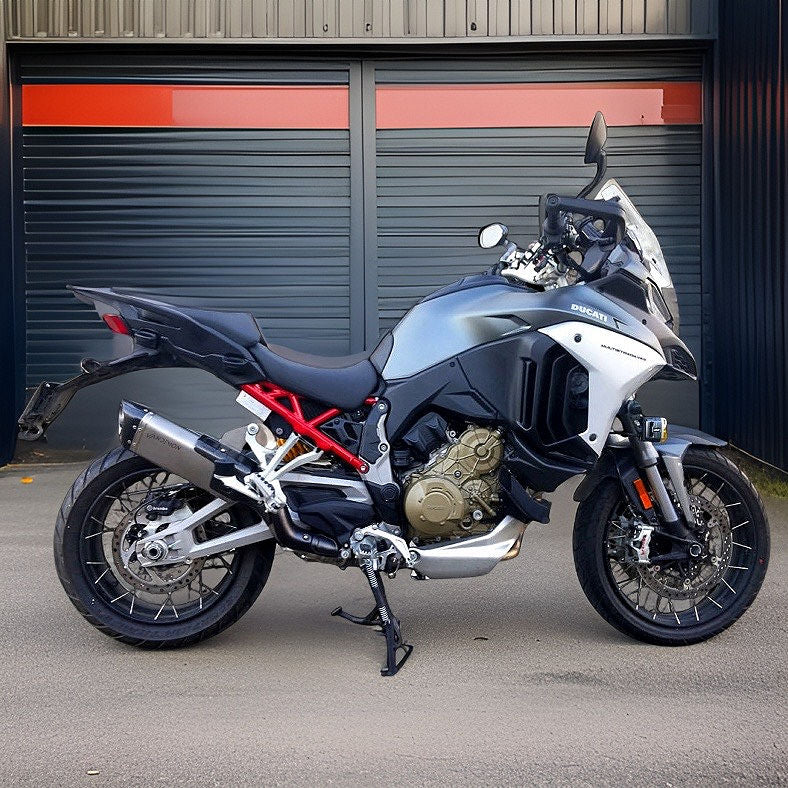 Vandemon Ducati Multistrada V4 Bimodal Stealth Titanium Slip-On Exhaust DUCV4MTSTIMUFWVA VA-117
