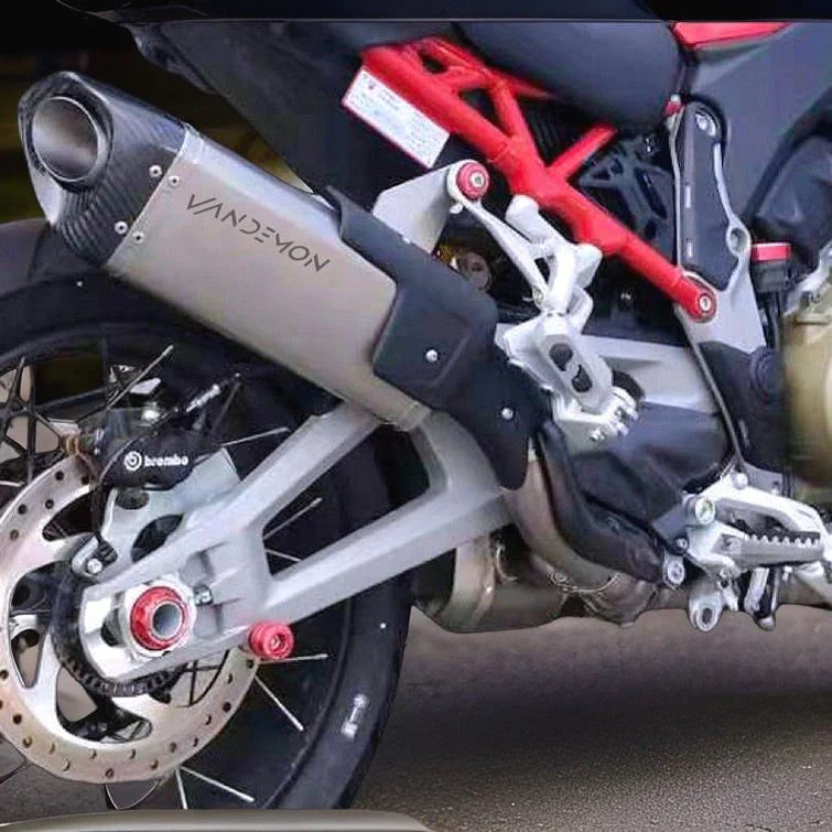 Vandemon Ducati Multistrada V4 Bimodal Stealth Titanium Slip-On Exhaust DUCV4MTSTIMUFWVA VA-117