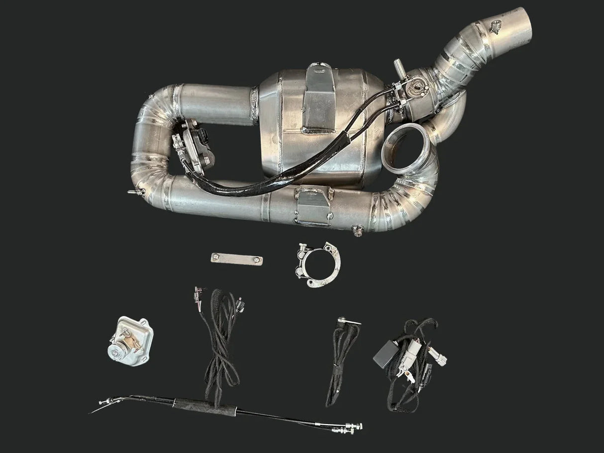 Vandemon Ducati V2 Panigale & Bayliss Edition Titanium Stealth Slip-On Bimodal Muffler DUCV2TIEXLINKWVA VA-43