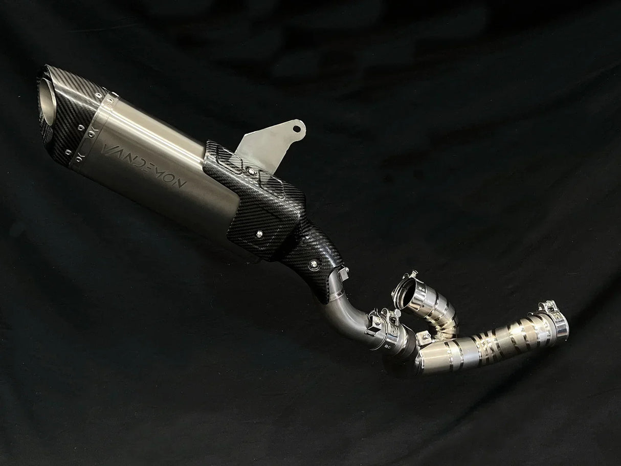 Vandemon Ducati Multistrada V4 Titanium Slip-On & Optional front headers DUCV4MTSTIMUFFB VA-33