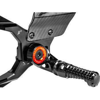 GILLES TOOLING MUE2 Rearset - Black S1000R / M1000R 2021-2025 MUE2-BM05-B