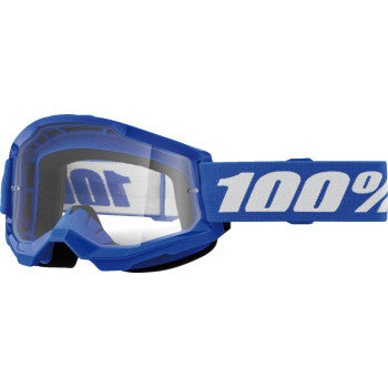 100% Strata 2 Junior Goggle - Blue - Clear 50031-00008