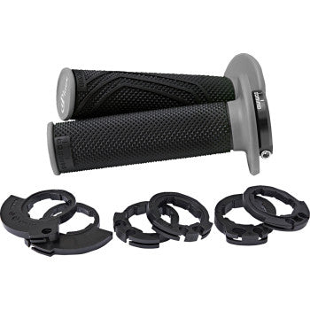 DOMINO D200 Lock-On Grips - Black/Gray D20046C4052H8-0