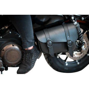 WILLIE & MAX LUGGAGE Blackjack Swingarm Bag - Black - Triangulated - Left 59919-00