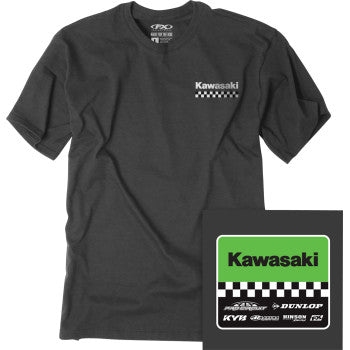 FACTORY EFFEX Youth Kawasaki Starting Line T-Shirt - Heather Charcoal - XL 27-83106