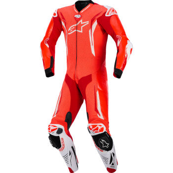 ALPINESTARS GP Tech v5 1-Piece Leather Suit - Red Fluo/Bright Red/White - US 38 / EU 48 3150226-3310-48