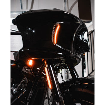 CUSTOM DYNAMICS Fairing Vent Light - Amber/White CD-LRST-VENT-B