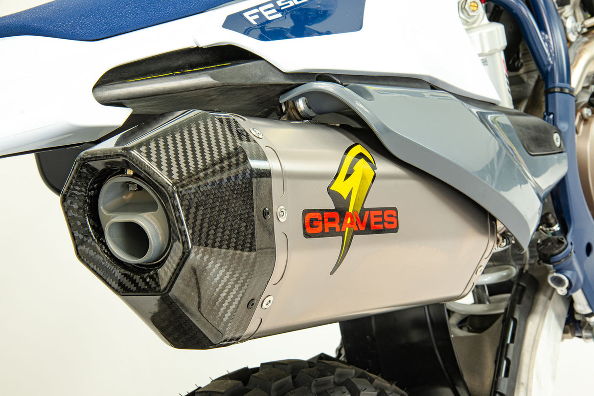 Graves Multi Fitment Dualsport Titanium Exhaust - Ktm - Husqvarna - Gasgas 2024 Exk-24exc-Sot