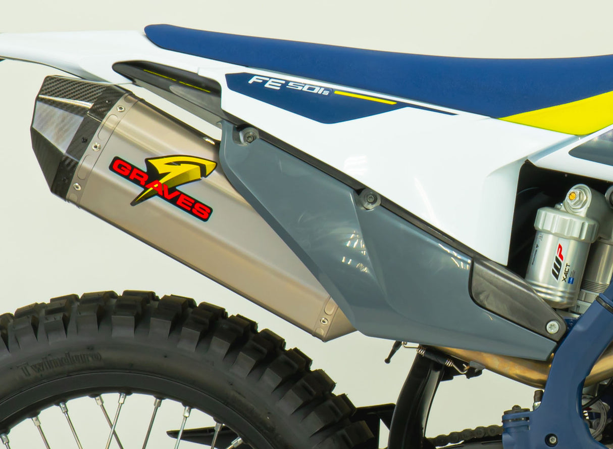 Graves Multi Fitment Dualsport Titanium Exhaust - Ktm - Husqvarna - Gasgas 2024 Exk-24exc-Sot