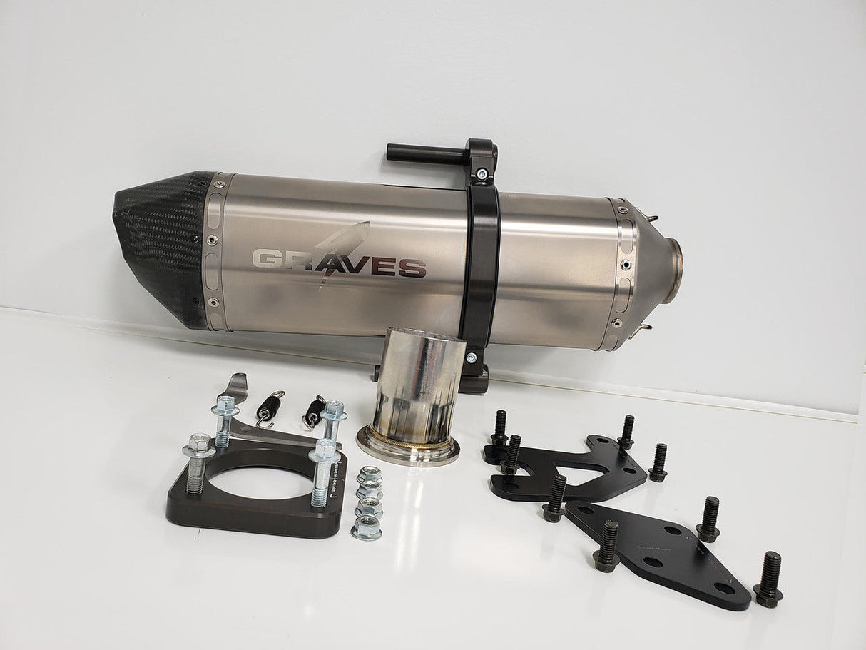 Graves motorsports teryx krx 1000 20-21 titanium cat eliminator exhaust system