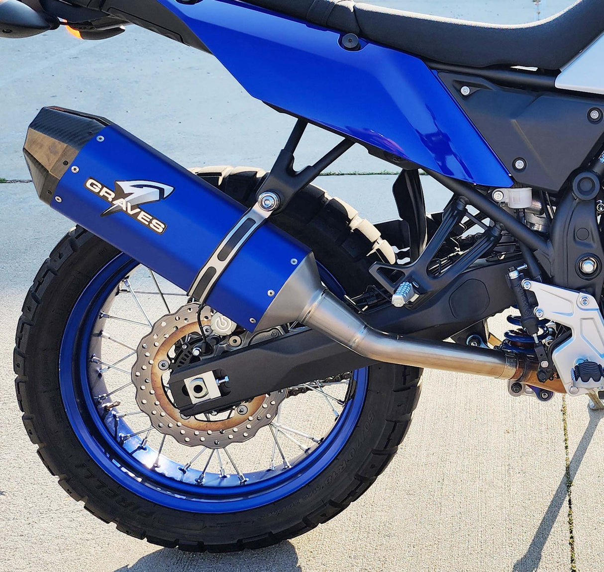 Graves BLUE Cat-Back Exhaust System for Yamaha Tenere 700 EXY-21T7-CBTAB