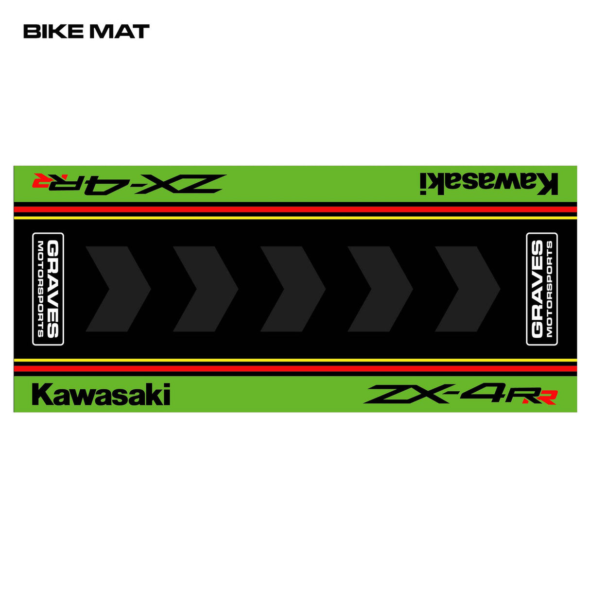 Graves Kawasaki ZX-4RR Bike Mat Green 3.5 x 8 foot BMK-ZX4-001