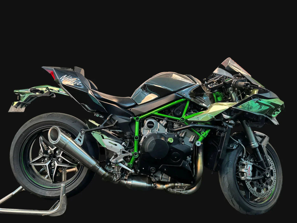 Vandemon H2 H2R Bimodal Stealth Titanium Exhaust System H2 H2R 2015-2024 KAWAH2TICSPOLEXHWVR VA-49