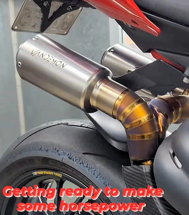Vandemon Ducati Panigale & Streetfighter V4 Titanium High Mount 3/4 Slip-On 2018-22 DUCV4SFTIMUFHMA VA-120